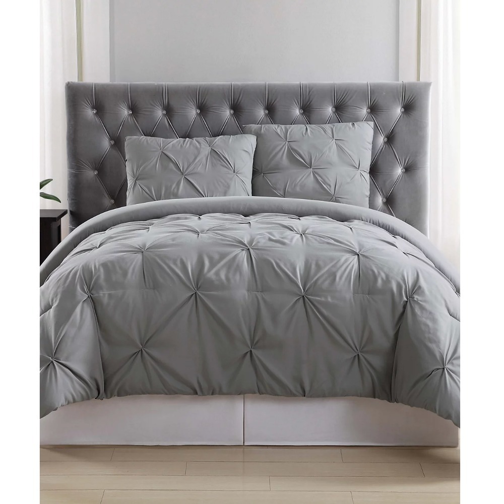 Truly Soft Pleated Comforter Set, Twin/Twin XL Gray